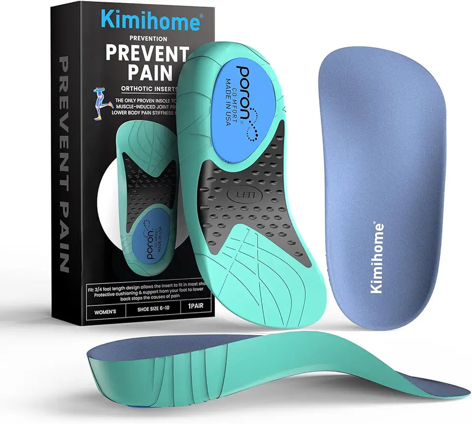 Arch Support Shoe Inserts for Women, Women's 6-10 Men's 6-8 B641737