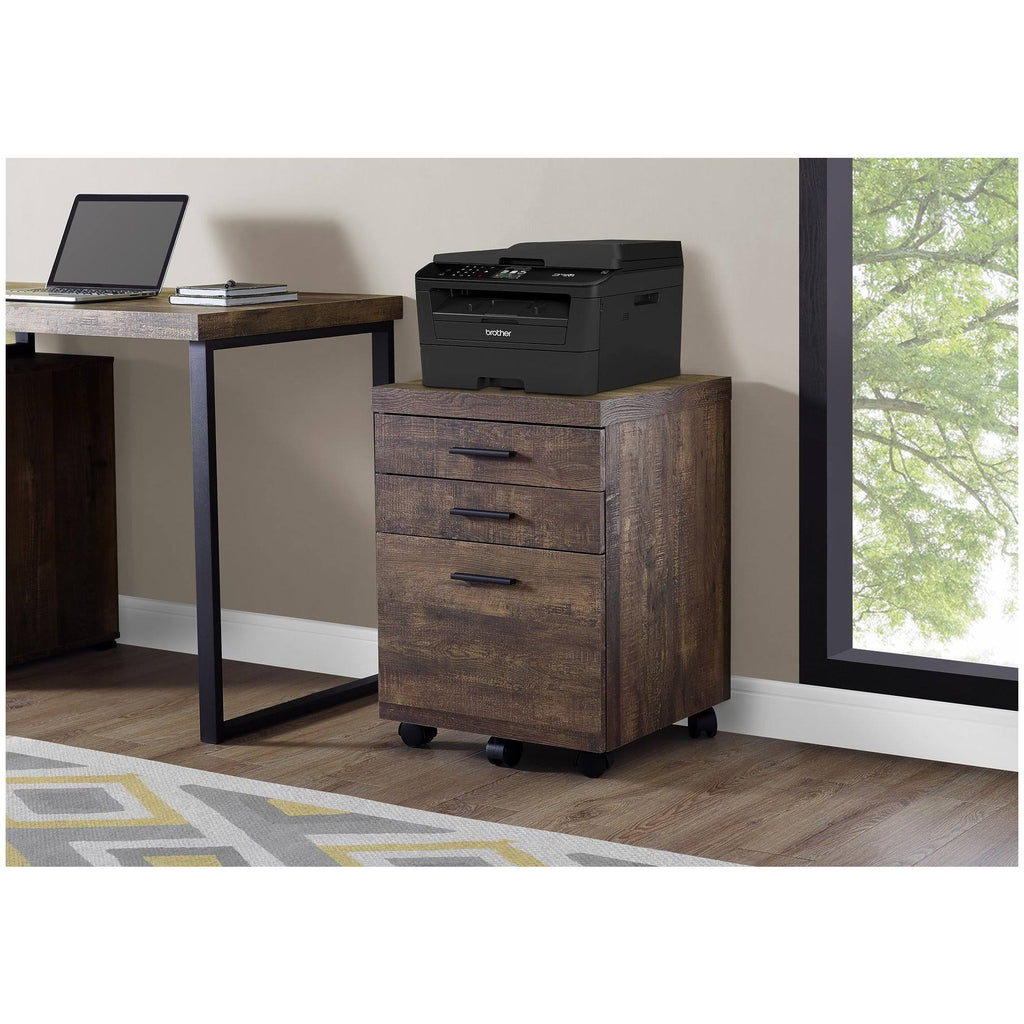 Brown 3 Drawer Filing Cabinet S63022