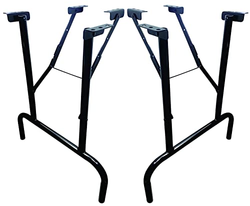 27 In Steel Powder Coated Gloss Black Folding Table Legs (4) E6848
