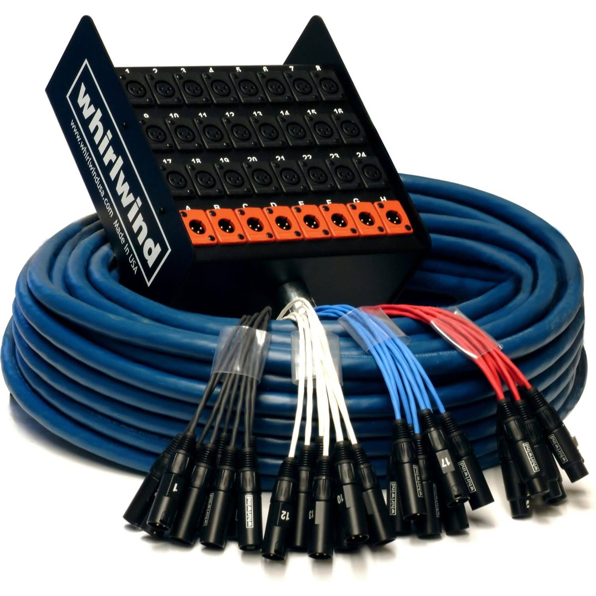 Snake Box to Fan - 8 XLR Inputs, 4 XLR Returns - 100 ft Z36633