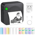 Pink Mini Thermal Printer with 11 Rolls Paper Z1011