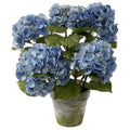 4-Stem Hydrangea Floral Arrangement in Terracotta Pot G5230