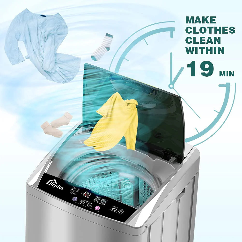 Portable Full-Automatic 1.8 Cu. ft. Top Load Laundry Washer E867