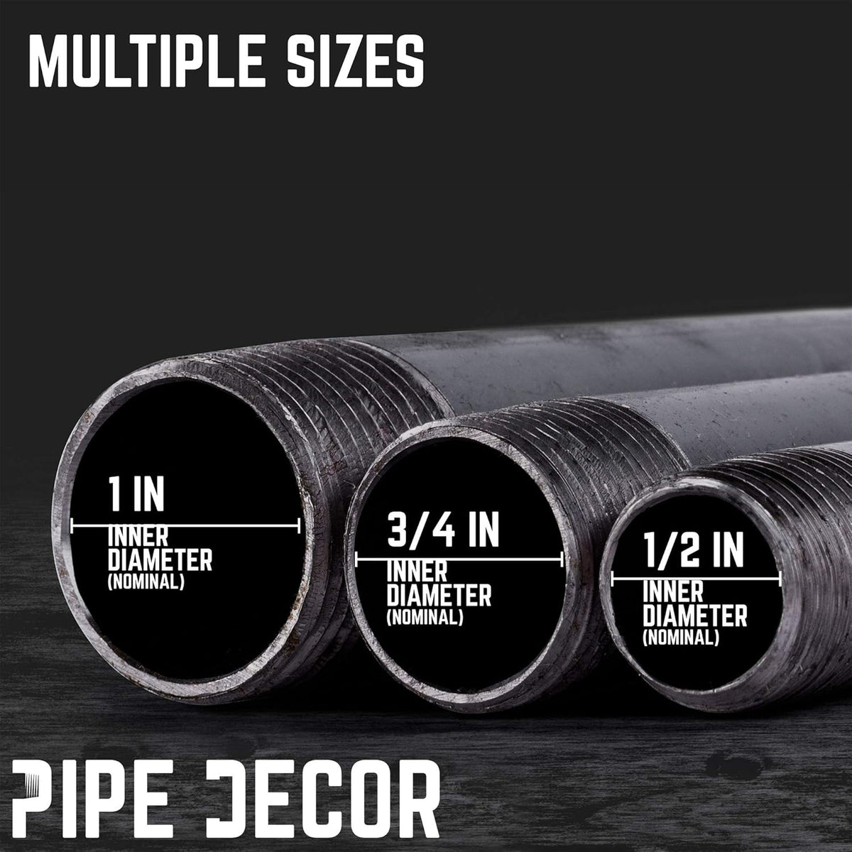 Industrial Steel Grey Cast Iron Pipe 4 Pack Z566