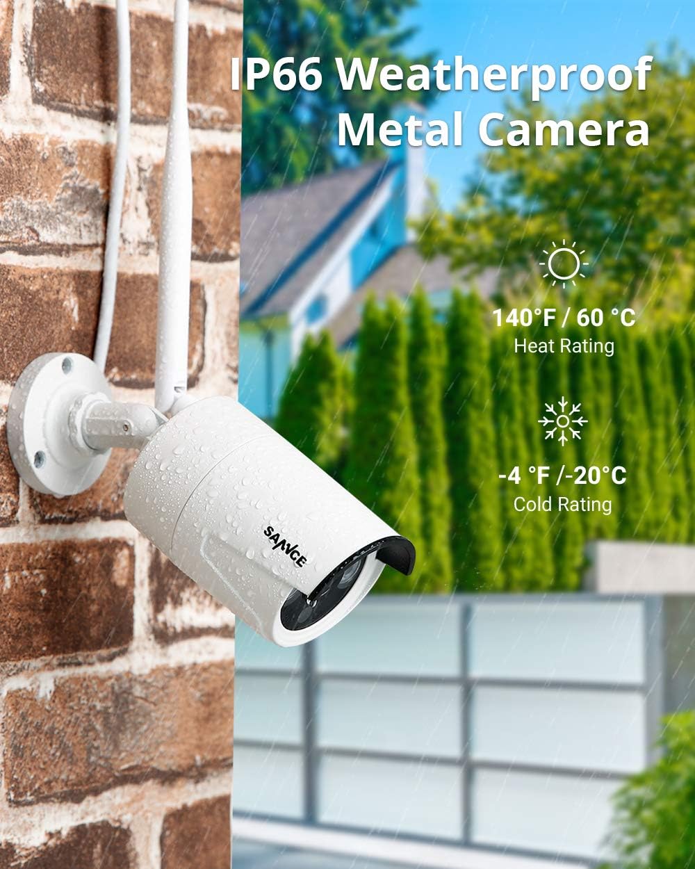 8 Channel 5MP Wireless NVR Security Camera System with 3MP Outdoor WiFi Cameras C535