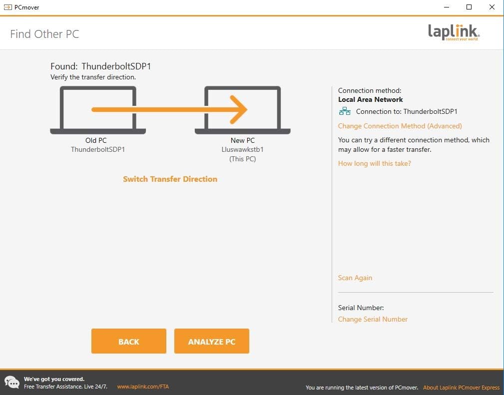 Single Use License PCmover Express I9698