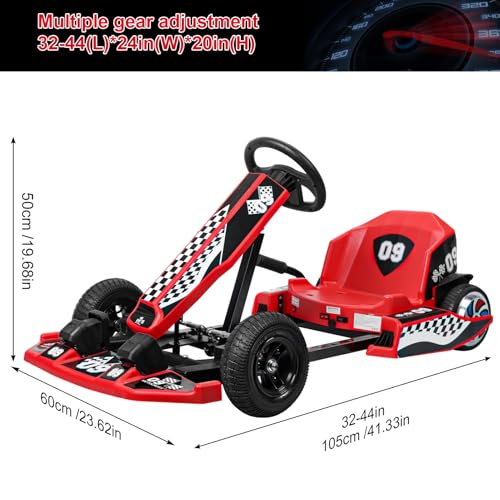 Red Electric Drift Go Kart 350W 16 MPH 36V S23132