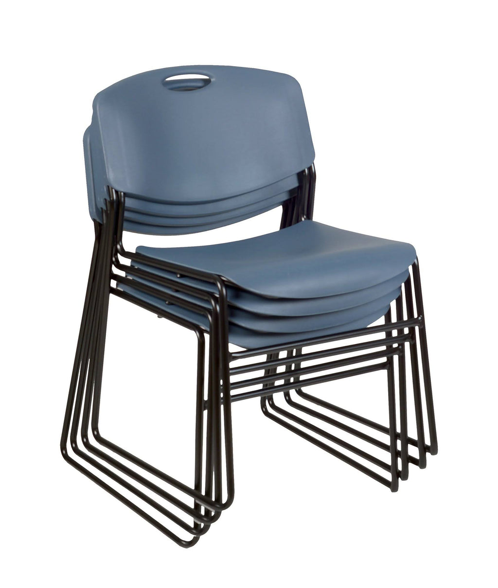 36x22 Round Breakroom Table with 4 Stack Chairs F93538