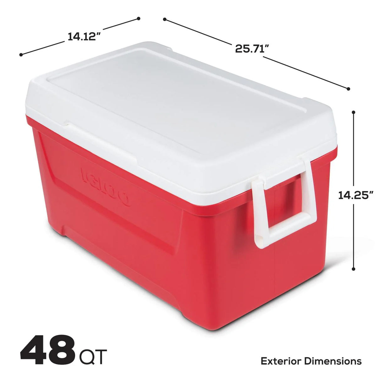 48 QT Red Ice Chest Cooler O97053