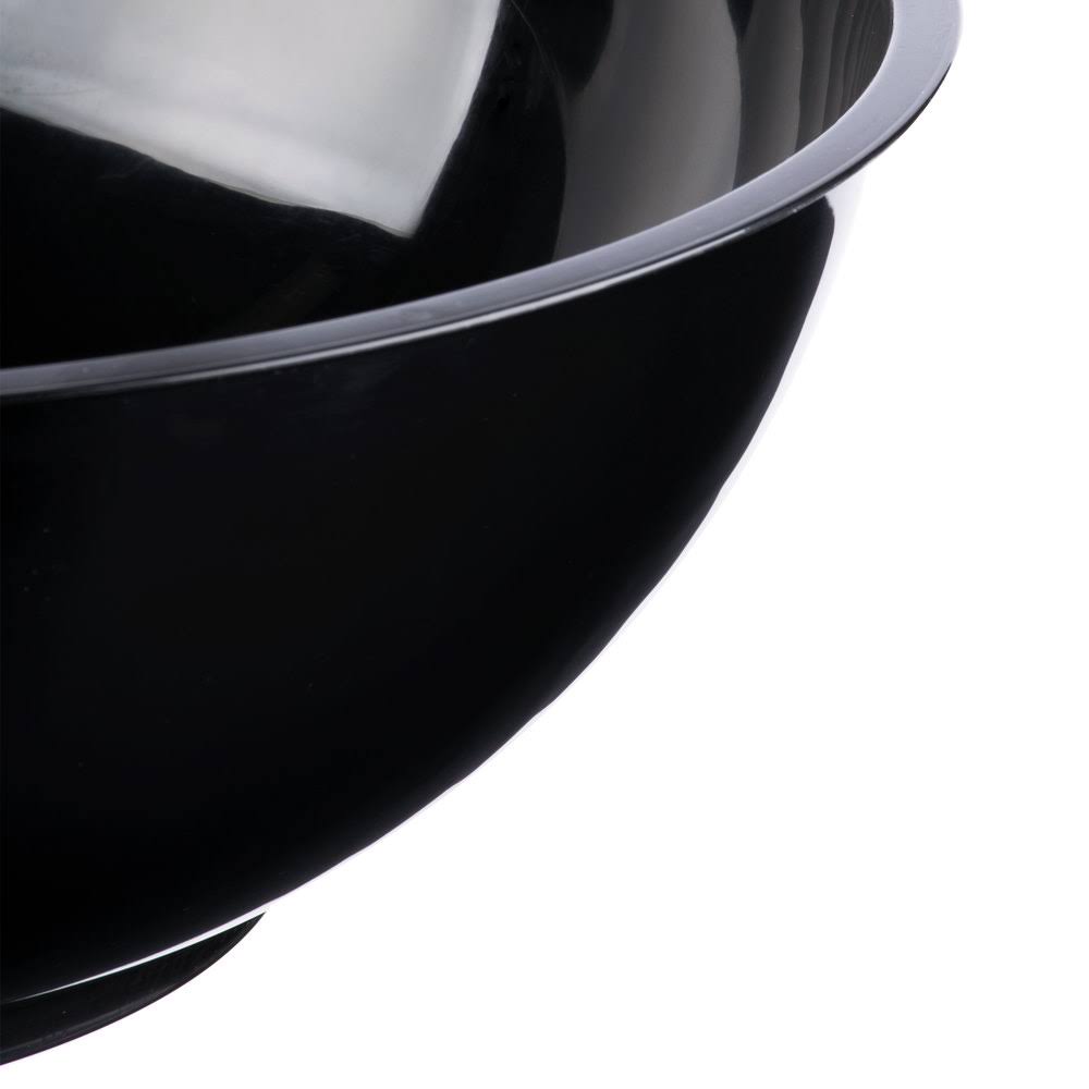 Black High Profile Plastic Catering Bowl - 25/Case F83233