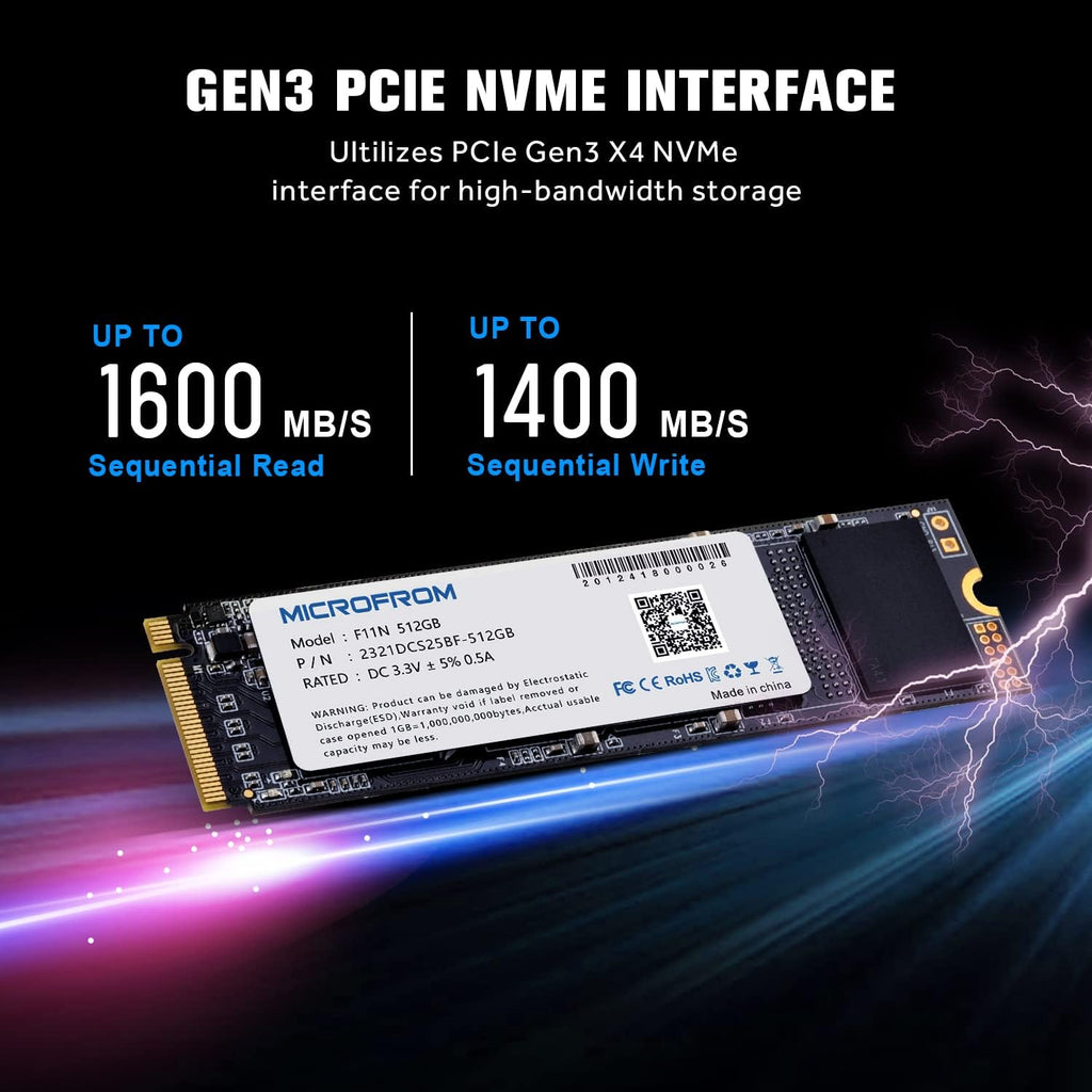 512GB M.2 NVMe PCIe Gen3X4 Internal Solid State Drive Pack of 2 B36399