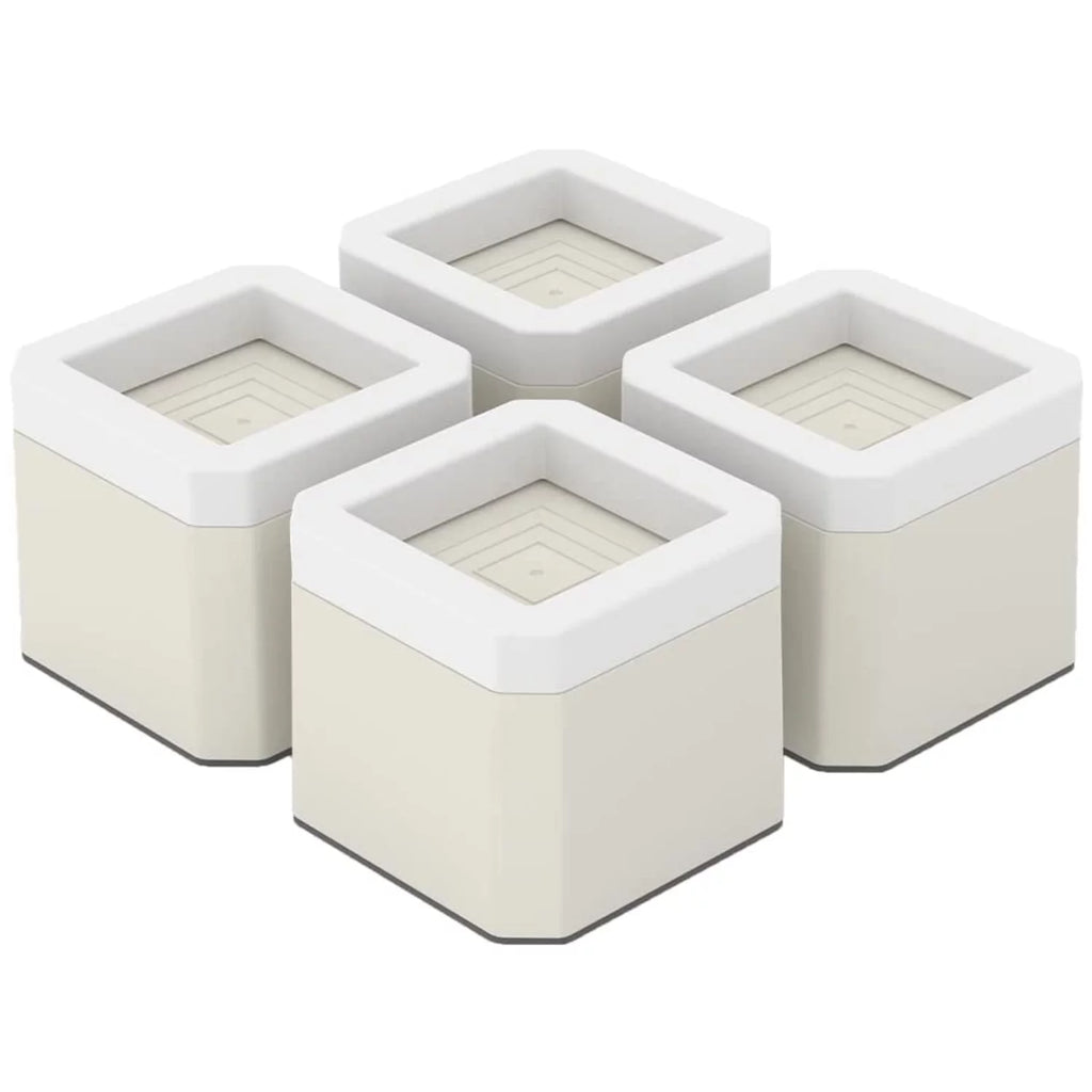 White 4 Pack Plastic Bed Risers Z192