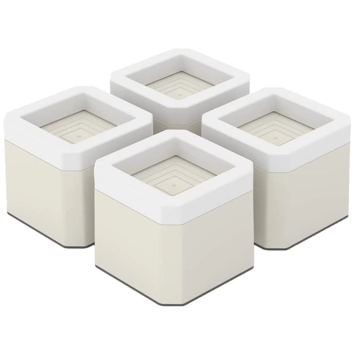 White 4 Pack Plastic Bed Risers Z192