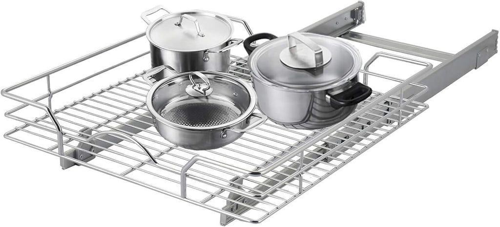 2 Tier Chrome Slide Out Cabinet Organizer J636534
