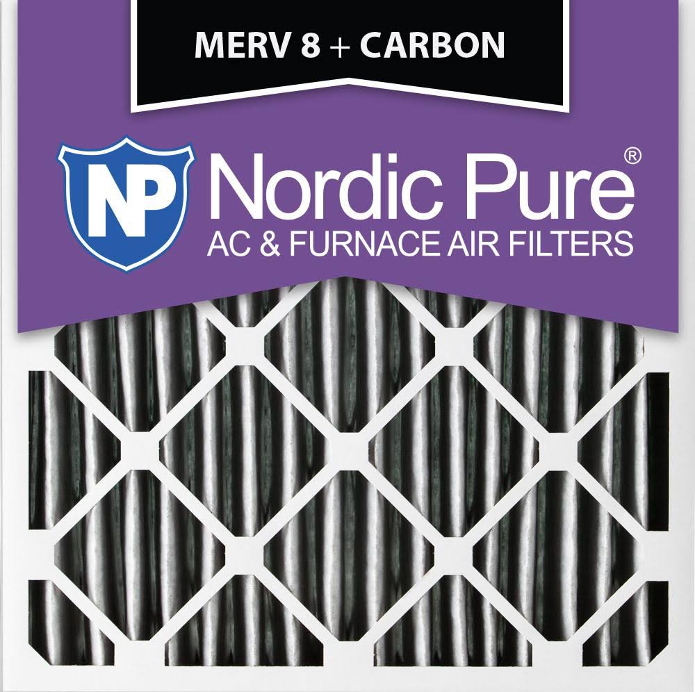 18x18x1 MERV 8 Pleated Carbon Air Filters 3 Pack L3296