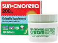Chlorella Supplement 200 mg 300ct and Moisturizing Skin Cream 1.58 oz E317