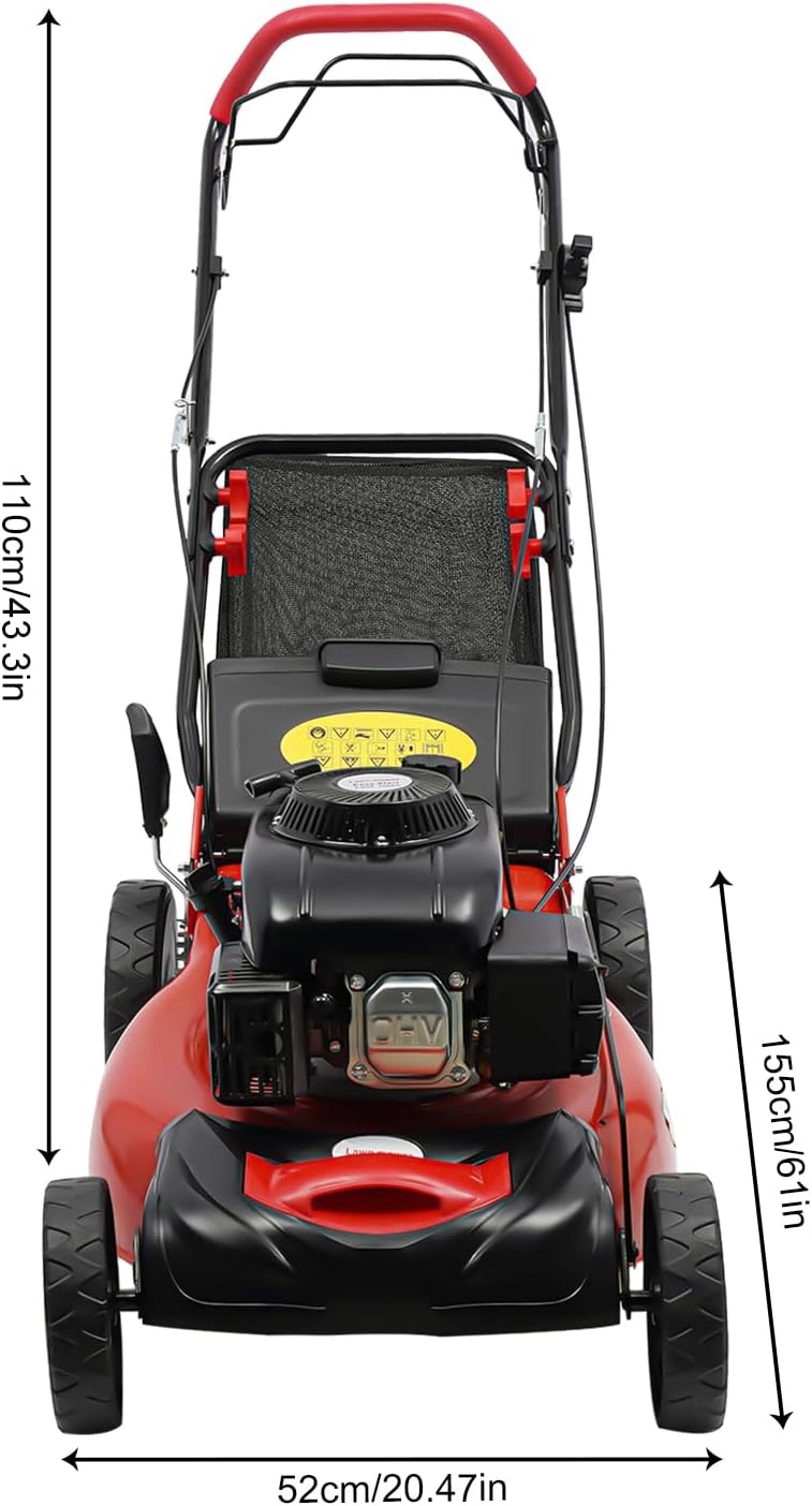 Self Propelled 20-inch 140cc 4-Stroke Gas Lawn Mower with Bagger M624419