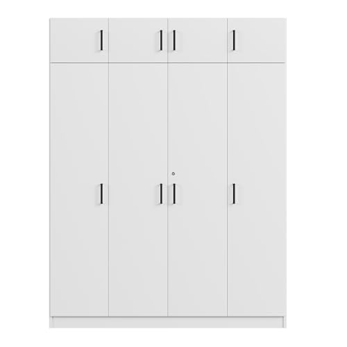 Wood Clothes Storage Cabinet with Sliding Door and 2 Drawers V2784