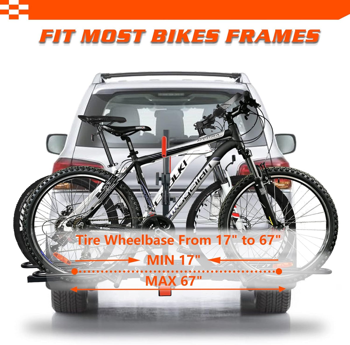 2-Bike Hitch Mounted Bike Rack G702