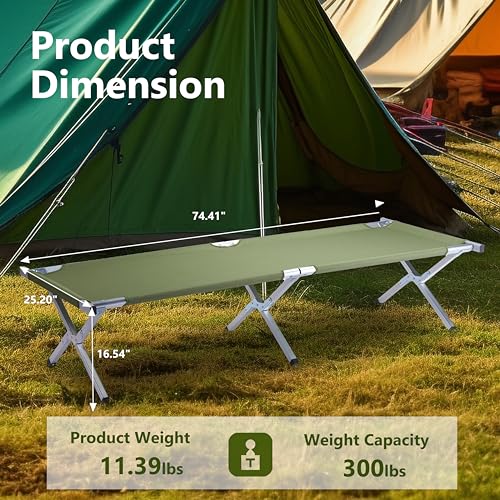 Folding Camping Cot with Carry Bag P7480
