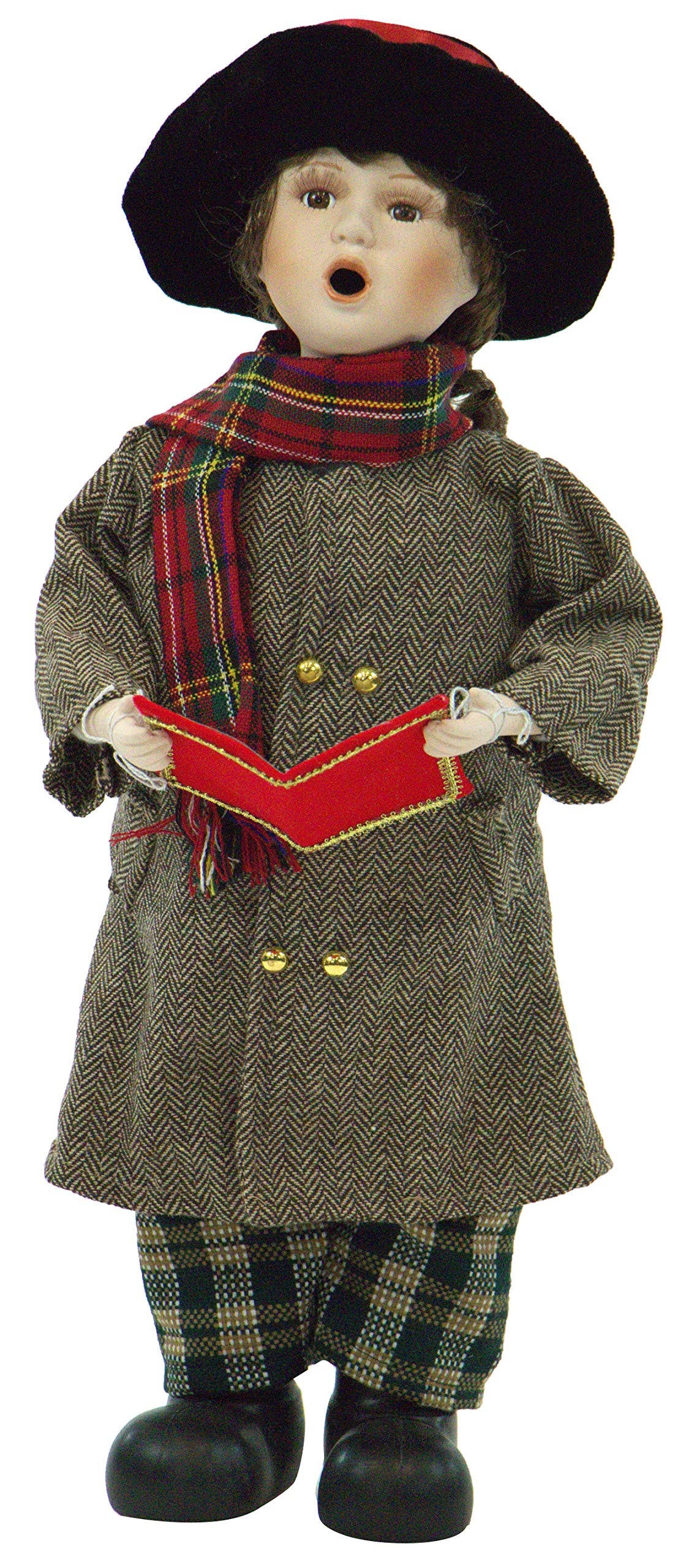 20 inch Victorian Boy Christmas Caroler R9028