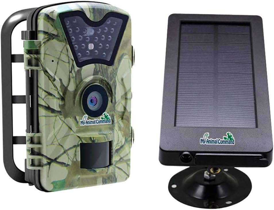 12MP Solar Trail Camera with Night Vision Motion Activated IP66 Waterproof 1080p Q24024
