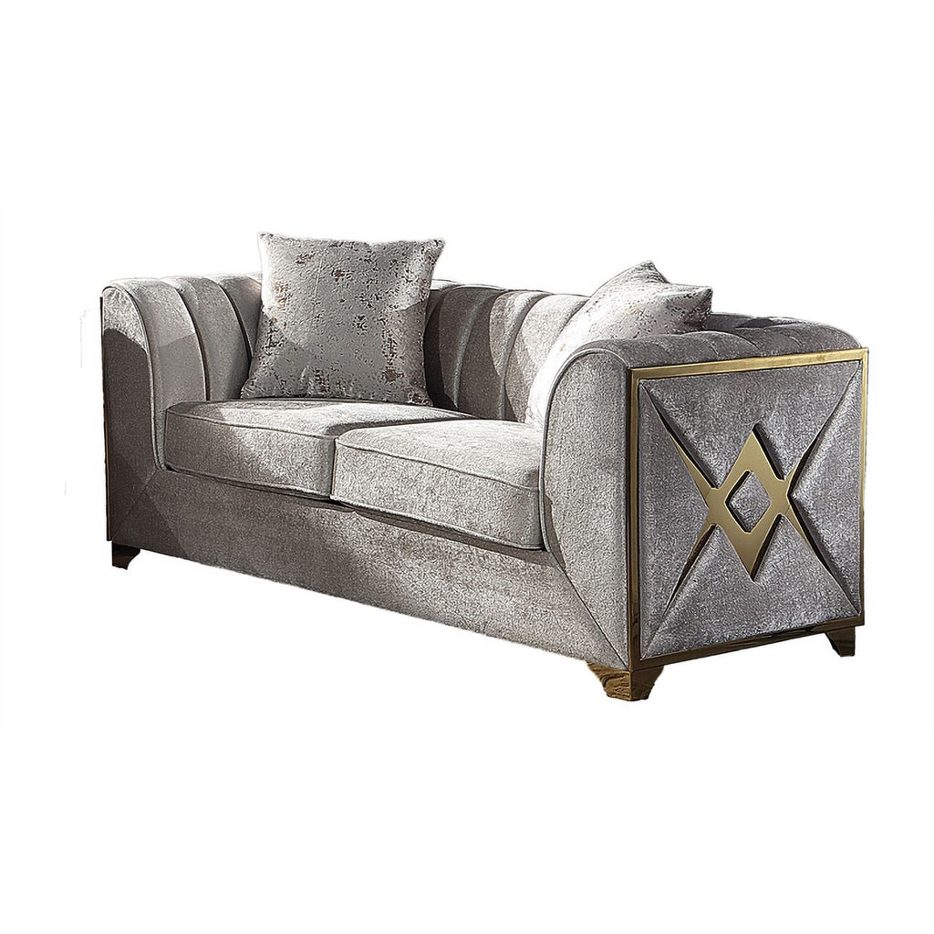 3 PC Living Room Set Made with Wood in Cream Color H610725