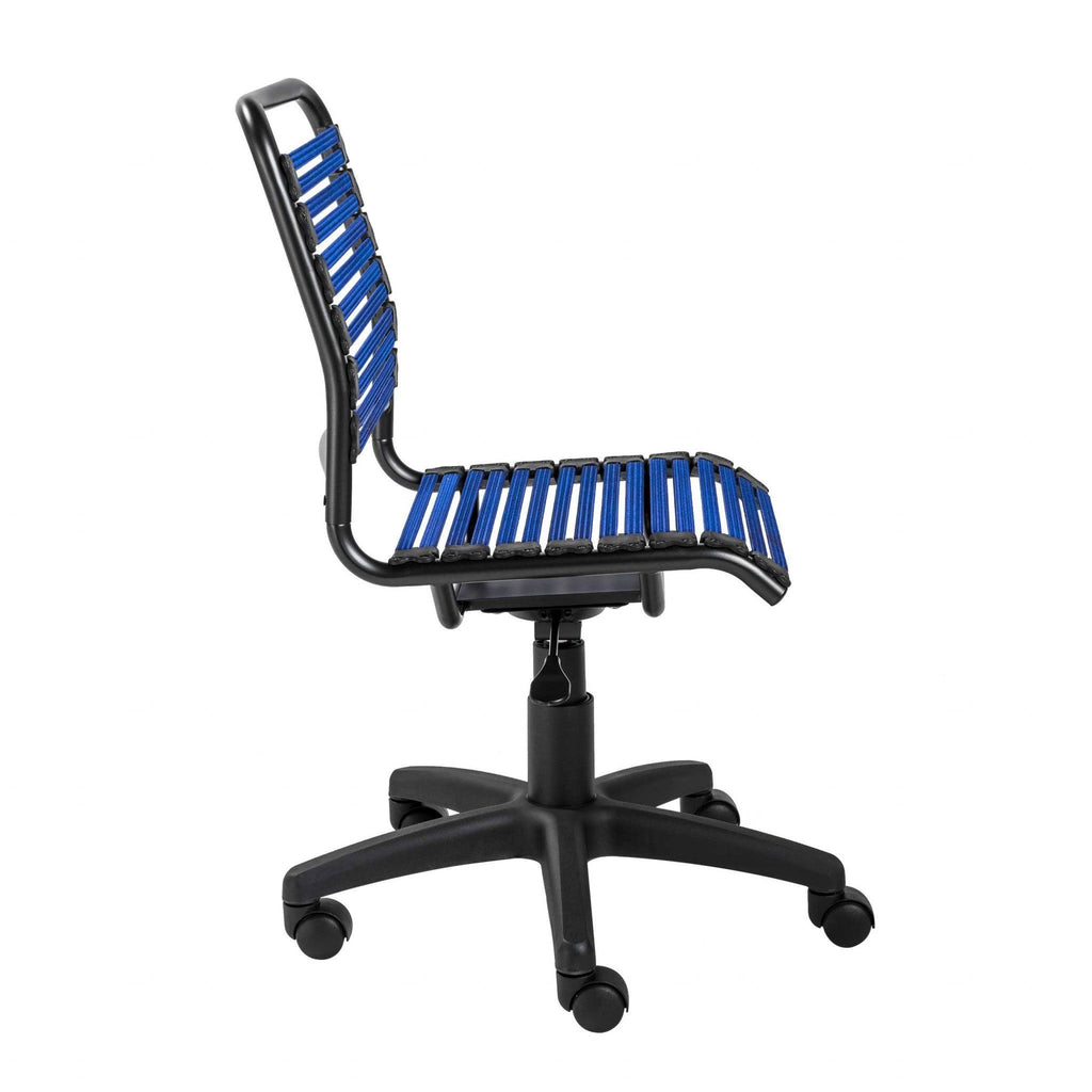 Red Flat Bungie Cords Low Back Office Chair with Graphite Black Frame and Base M4931
