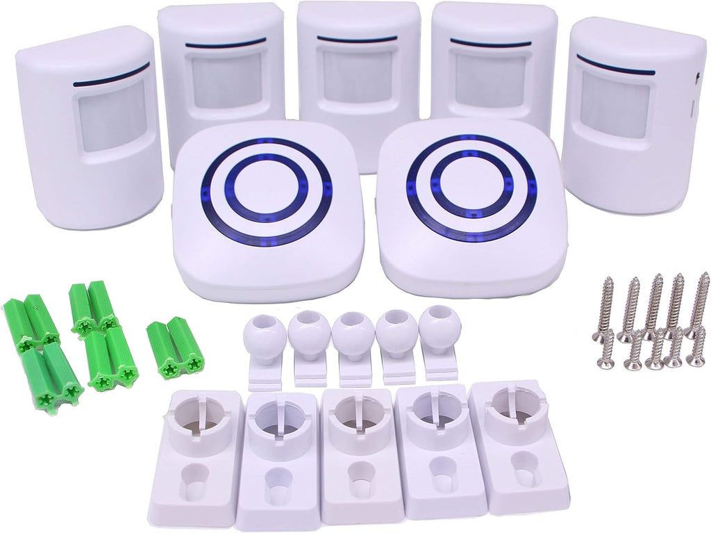 Wireless Infrared Motion Sensor Door Alarm with LED Indicators, Pack of 2 X321