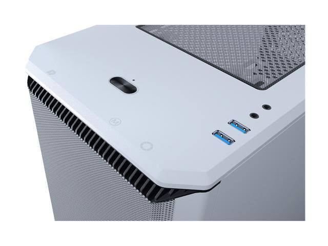 White Steel Tempered Glass ATX Mid Tower Computer Case X845171