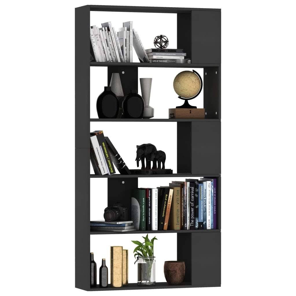 Black Chipboard Book Cabinet Room Divider Y2179