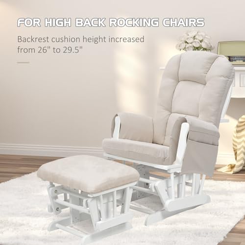 Blue Suede Rocking Chair Cushion Set X562