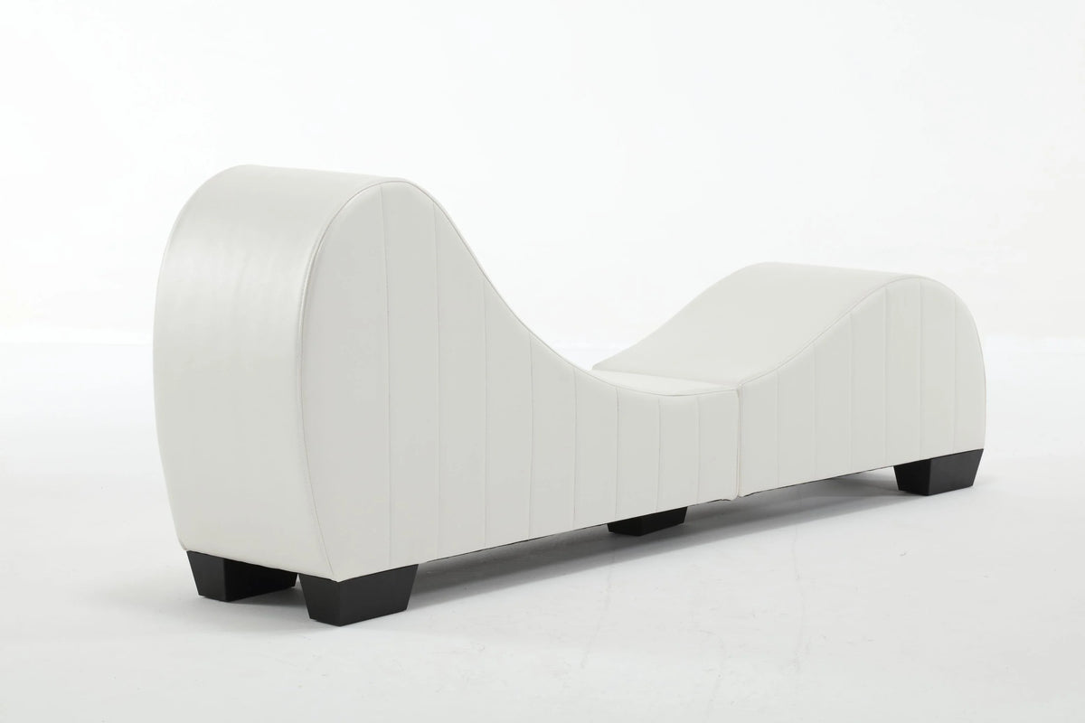 Faux Leather Curved Chaise Lounge B660454