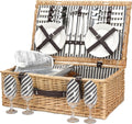 Willow Picnic Basket for 4 Persons with Insulated Cooler Bag T648
