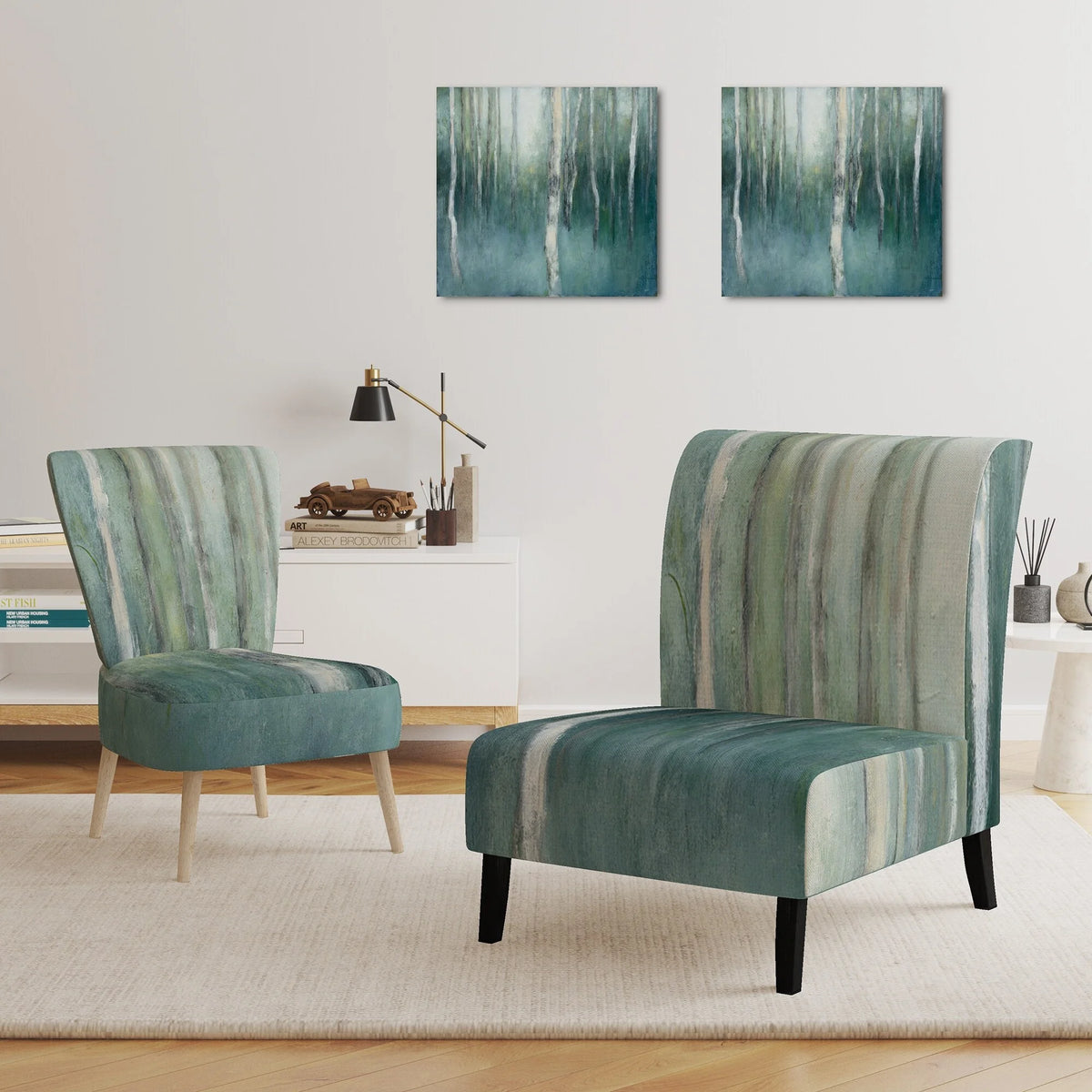 Green Forest Dream Upholstered Traditional Accent Chair D845273