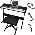 61-Key Portable Electronic Keyboard Piano with LCD Screen S110
