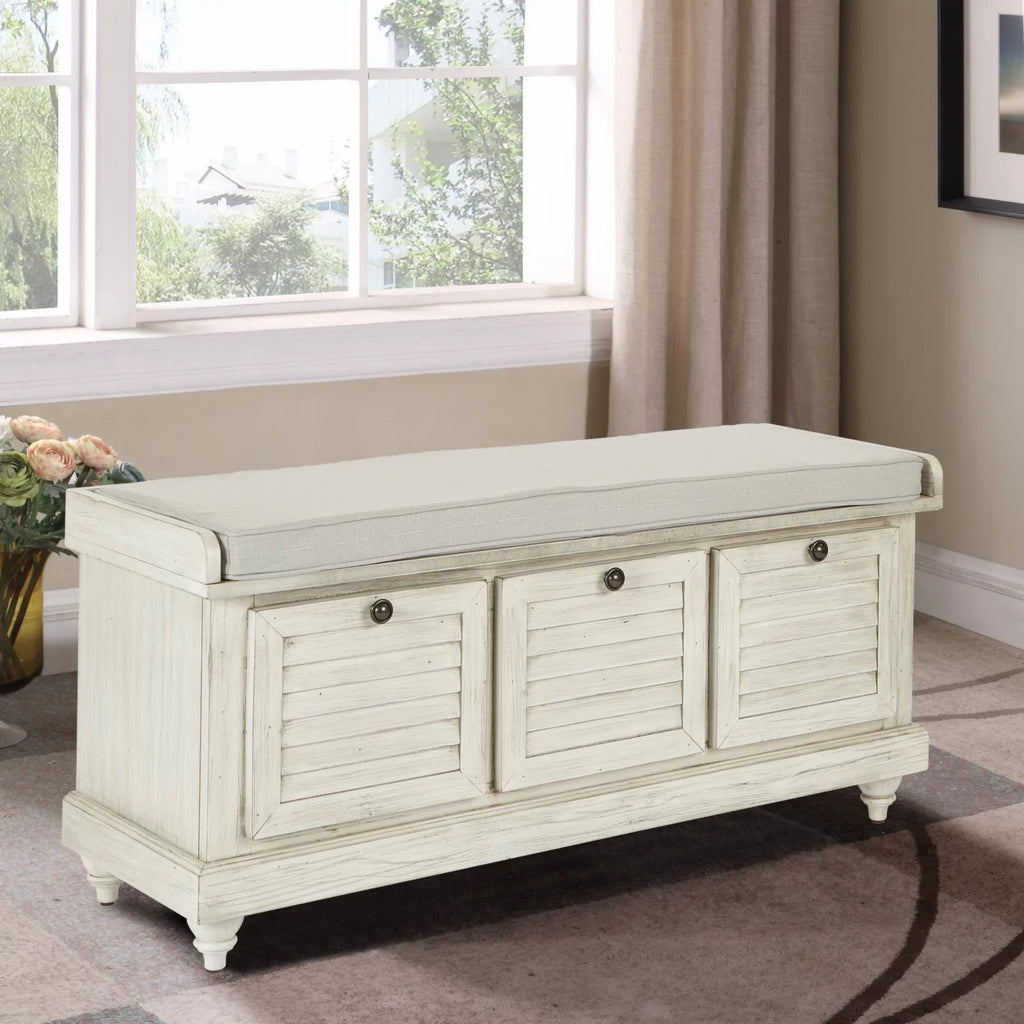 Wood Storage Bench X79636