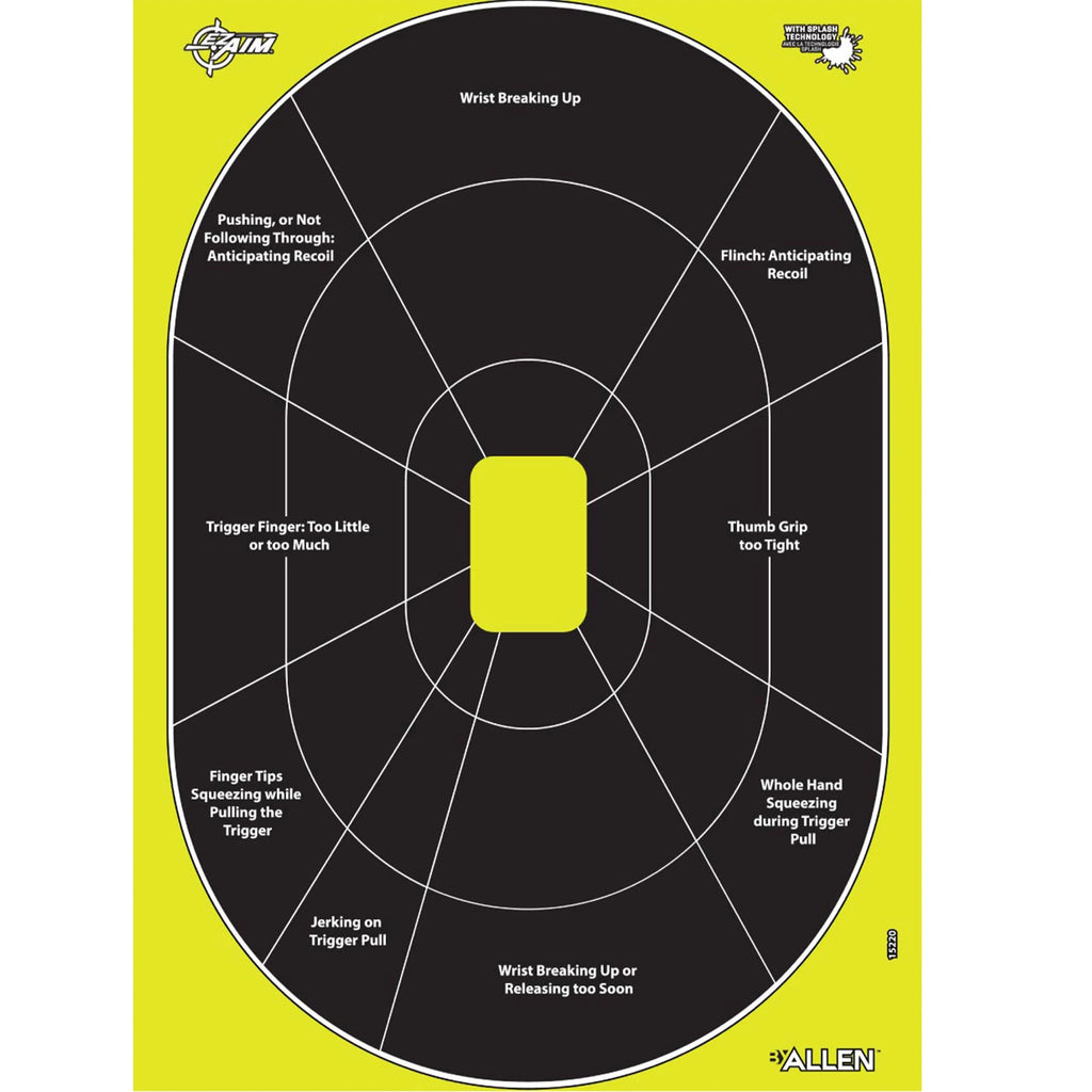 Splash Firearm Shooting Targets, 100-Pack, Black O303383