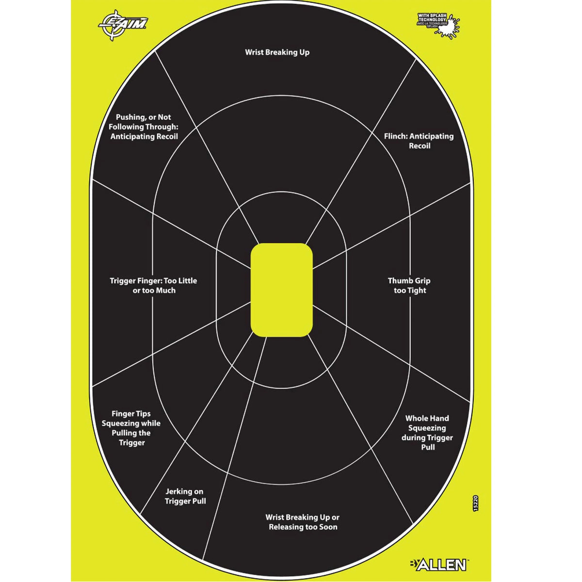 Splash Firearm Shooting Targets, 100-Pack, Black O303383