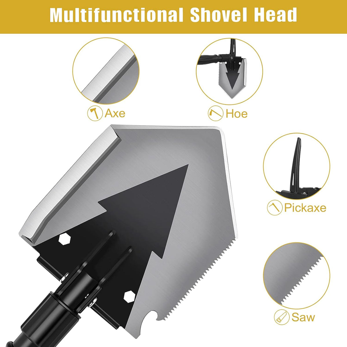 Camping Shovel 38'' Folding Spade O523434