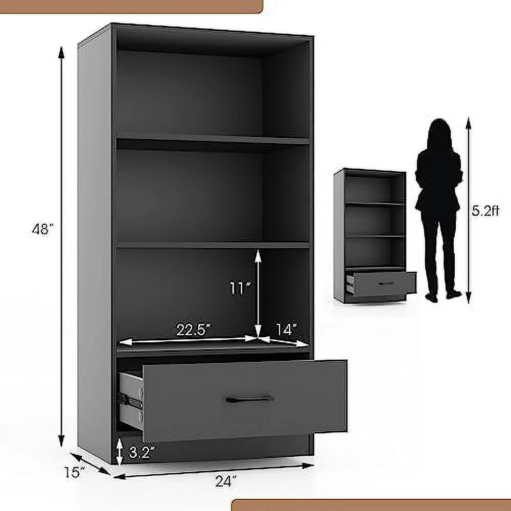 3 Cube Bookcase with Drawer H132