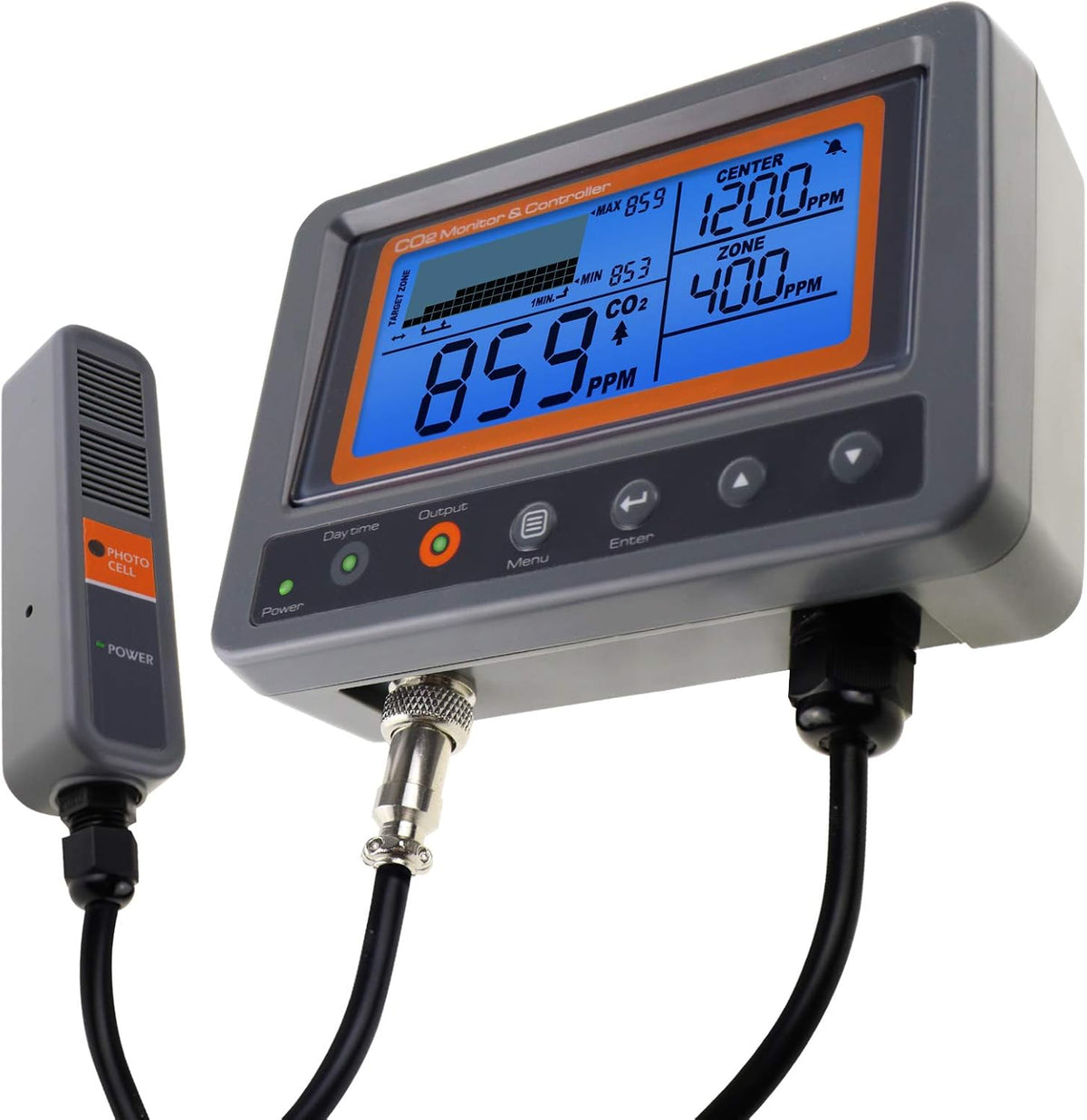 CO2 Detector Temperature Humidity 9999ppm NDIR Air Quality Monitor R5557