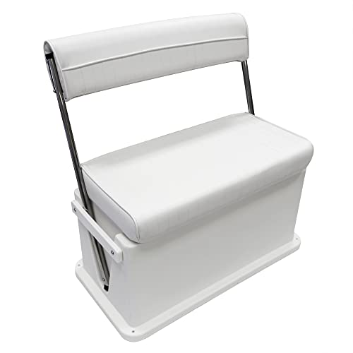 62 Quart White Swingback Cooler Storage Seat K266