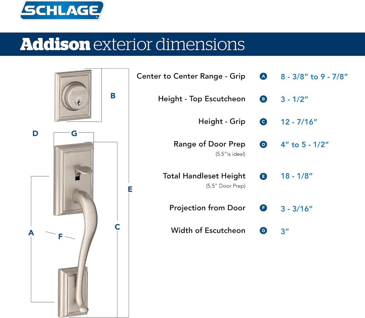 Matte Black Front Entry Handleset with Georgian Knob, Deadbolt Keyed 1 Side G741711