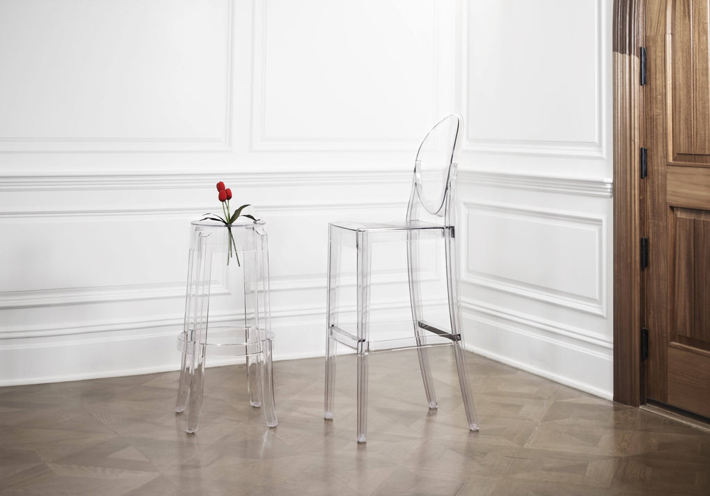 Clear Armless Barstool Q95023