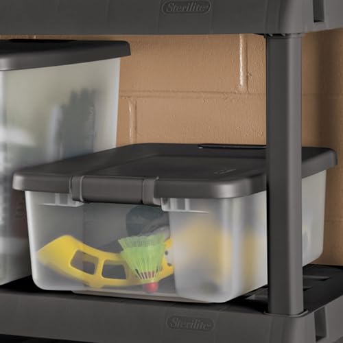 4 Shelf Lockable Plastic Storage Cabinet E122005