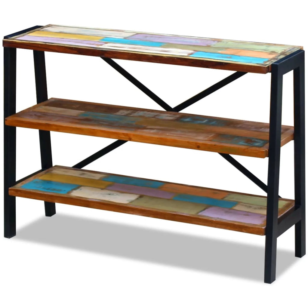 3 Shelves Solid Reclaimed Wood Sideboard D20130