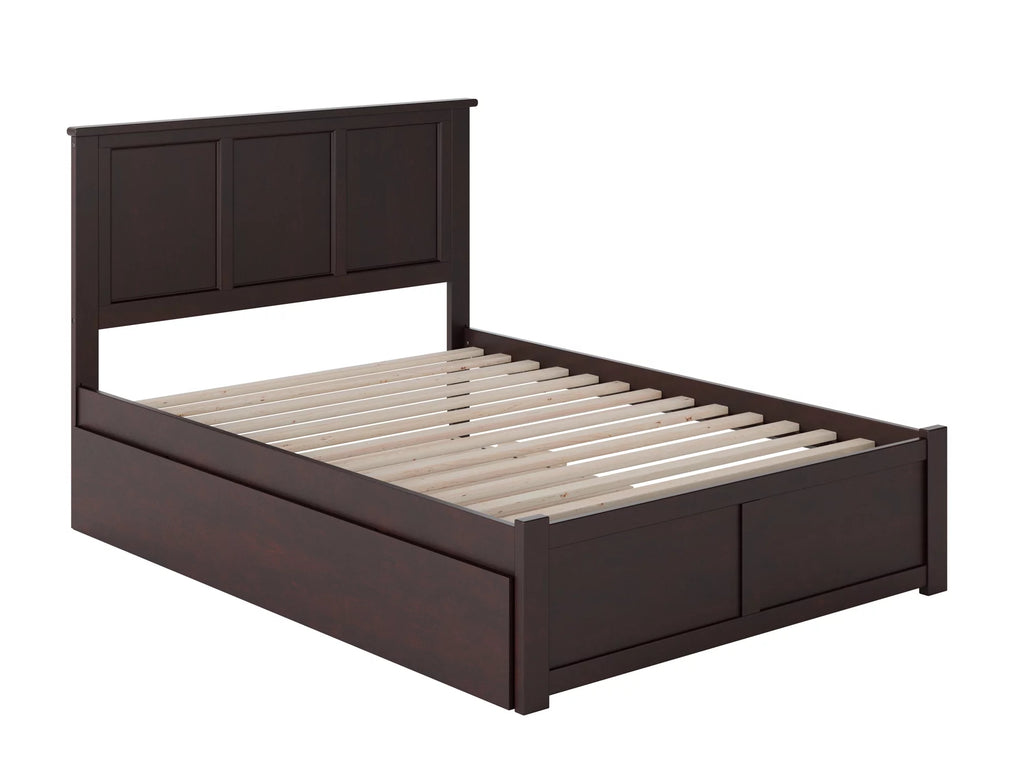 Espresso Full Platform Bed with Trundle A145