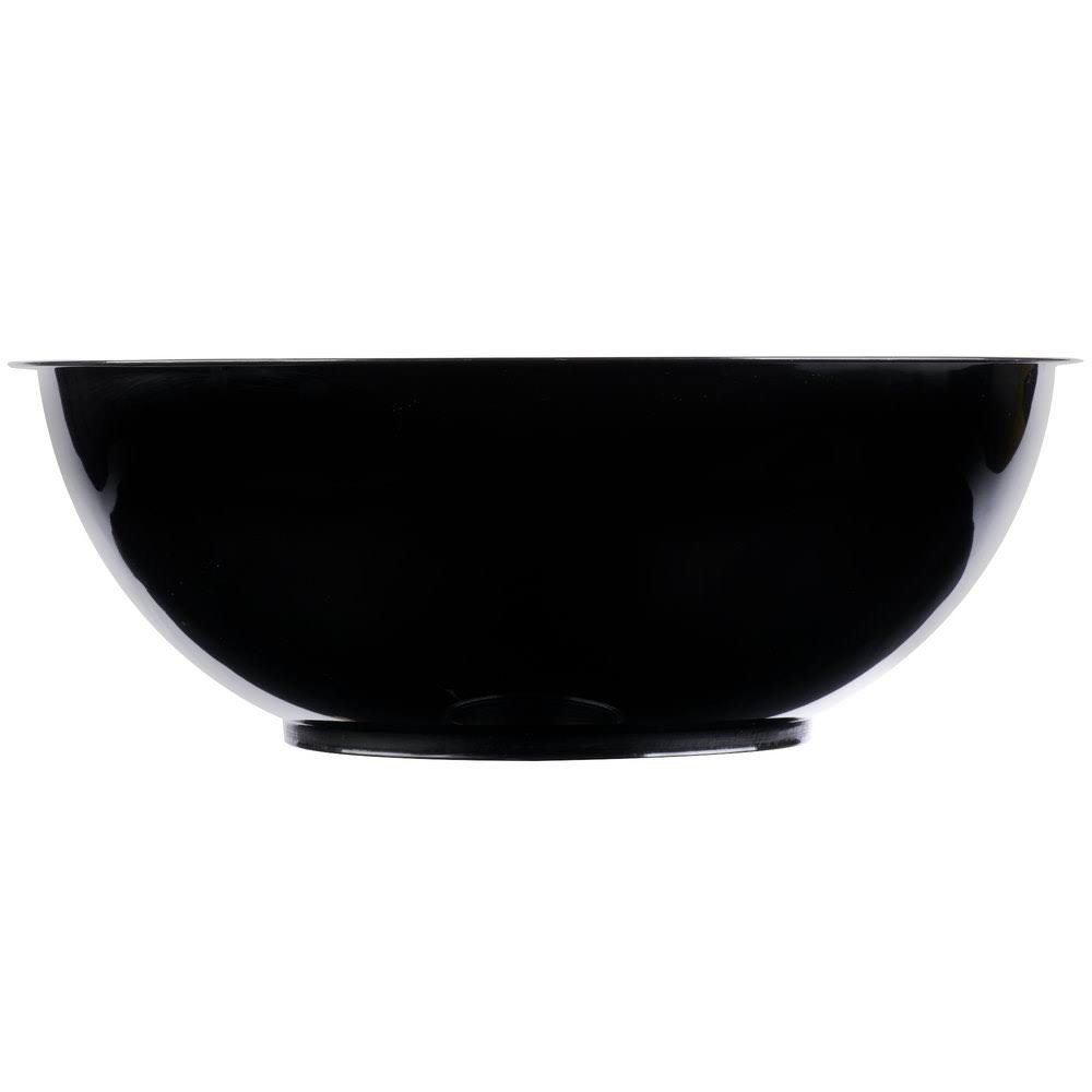Black High Profile Plastic Catering Bowl - 25/Case F83233