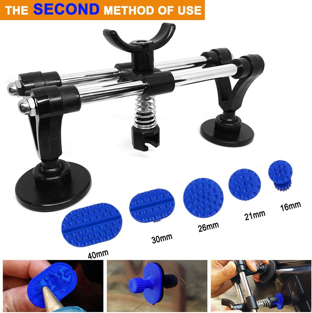 Auto Body Repair Tool Kit with Double Pole Bridge Dent Puller and Glue Set F991791